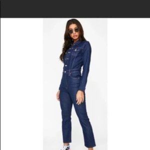 Levi's Kick Flare Denim Jumpsuit Medium Wash XS